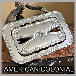 AMERICAN COLONIAL Elegant Silver Decorative Expandable Trivet by Arthur Court